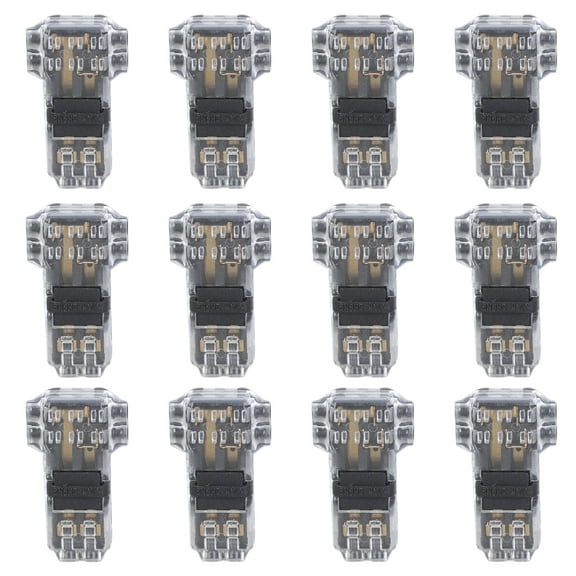 12pcs Compact Wire Connectors Low Voltages Wiring 2 Pin 3 Way for Simple connection In Homes & Automotive Wiring