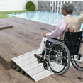 thumbnail image 4 of Gymax Rampe de Seuil de Porte 5 Pieds' en Aluminium, Montée Réglable, Rampe d'Entrée pour Fauteuil Roulant, 4 of 9