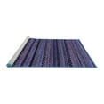 thumbnail image 2 of Ahgly Company Machine Washable Indoor Rectangle Oriental Blue Modern Area Rugs, 7' x 10', 2 of 4