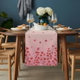 thumbnail image 2 of Valentine's Day Table Runner - 108 Inch Long, Kitchen Dining Table Runner Dresser Scarves, Red Love Branches Modern Minimalism Pink Farmhouse Decor for Coffee Tables Wedding Party Banquet, 2 of 8
