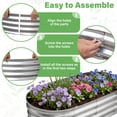 thumbnail image 5 of HGD Raised Garden Bed Kit Oval Galvanized Metal Outdoor Planter 4x2x1 ft, 5 of 8