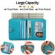 thumbnail image 3 of Monedero pequeño compacto con bloqueo RFID para mujer, tarjetero triple, color azul lago, 3 of 5
