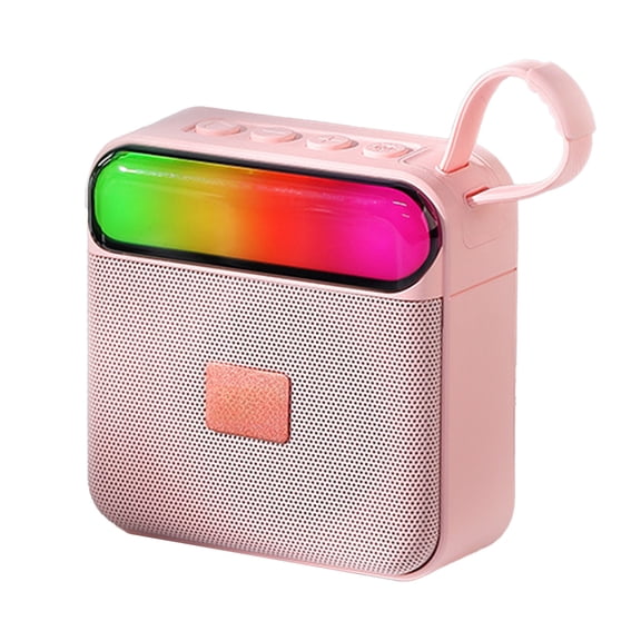 LACKUST Pink RGB Bluetooth Speaker 5.3, Low Latency Wireless Gaming Speaker with Room-Filling Sound, Long Battery Desktop Speaker with Colorful Lights for Movies