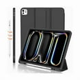 thumbnail image 1 of for iPad Pro 11 Inch Case M4 2024 (5th Generation) with Pencil Holder, [Support Pencil Pro and Pencil (USB-C)], Trifold Stand Smart Case with Soft TPU Back, Auto Wake/Sleep (Black), 1 of 1
