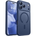 thumbnail image 1 of CANSHN Funda magnética mate para iPhone 17 Pro Max de 6,9" azul oscuro, 1 of 7