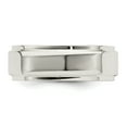 thumbnail image 4 of 925 Sterling Silver 7mm Step Edge Size 9.5 Ring Wedding Classic Flat W/edge Down, 4 of 9