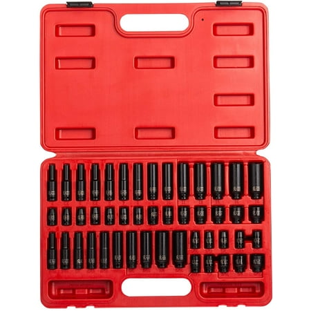 

Sunex 1848 1/4 Inch Drive Master Impact Socket Set 48-Piece SAE/Metric 3/16 Inch - 9/16 Inch 4mm - 15mm Standard/Deep Cr-Mo Alloy Steel Radius Corner Design Heavy Duty Storage Case