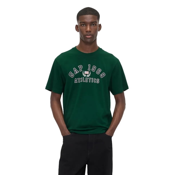 GAP Hombre Suéter de Punto con Logo Gráfico Evergreen 585 Talla S