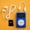 Blue, variant on Mini Clip-on MP3 Player with 1.5" TFT Display, HiFi Sound, Volume Control, Includes Earphones & Cable, Supports 128GB SD/TF Card, Plug & Play