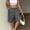 #066-Dark Gray, variant on TaTaai Women Casual Solid Pleated Up Shorts Loose Linen Blend Knee Length Pants With Pockets Fashion Daily Home Wear Gift