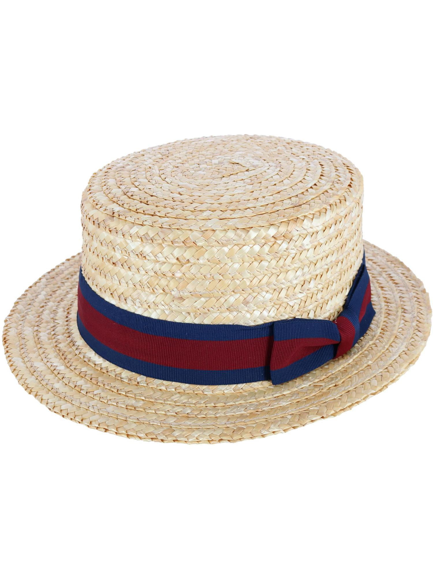 3 Sizes Traditional School Uniform Straw Boater & Hand Made Boater Band 