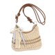 thumbnail image 1 of Bolso de hombro tejido para playa, elegante y moderno, con correa ajustable para el hombro, ideal para cumpleaños. Caqui beige, 1 of 9