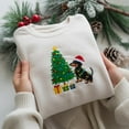 thumbnail image 2 of Embroidered Dachshund Christmas Tree Sweatshirt, Funny Holiday Dog Shirt, Cute Xmas Crewneck, Festive Dachshund Lover Sweater Gift, 2 of 5