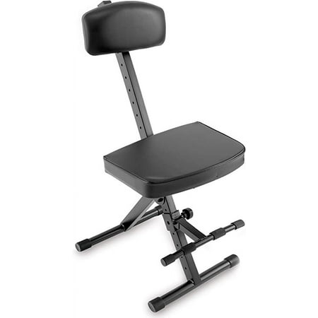 Pyle Padded Bench-Guitar/Keyboard Performer and DJ Deluxe Seat w/Adjustable Backrest
