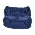 thumbnail image 2 of Storage Ottoman Slipcover with Elastic Band, High Elastic Ottoman Covers, Thick Rectangle Ottoman Slipcover for Home, Living Room, Office Dark Blue, 2 of 8