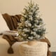 thumbnail image 1 of Mini árbol artificial de Navidad de 18 pulgadas | Pino navideño verde nieve de sobremesa | Decoración navideña de mesa de plástico blanco para oficina y hogar | Tamaños de 23,6 pulgadas y 17,7, 1 of 6