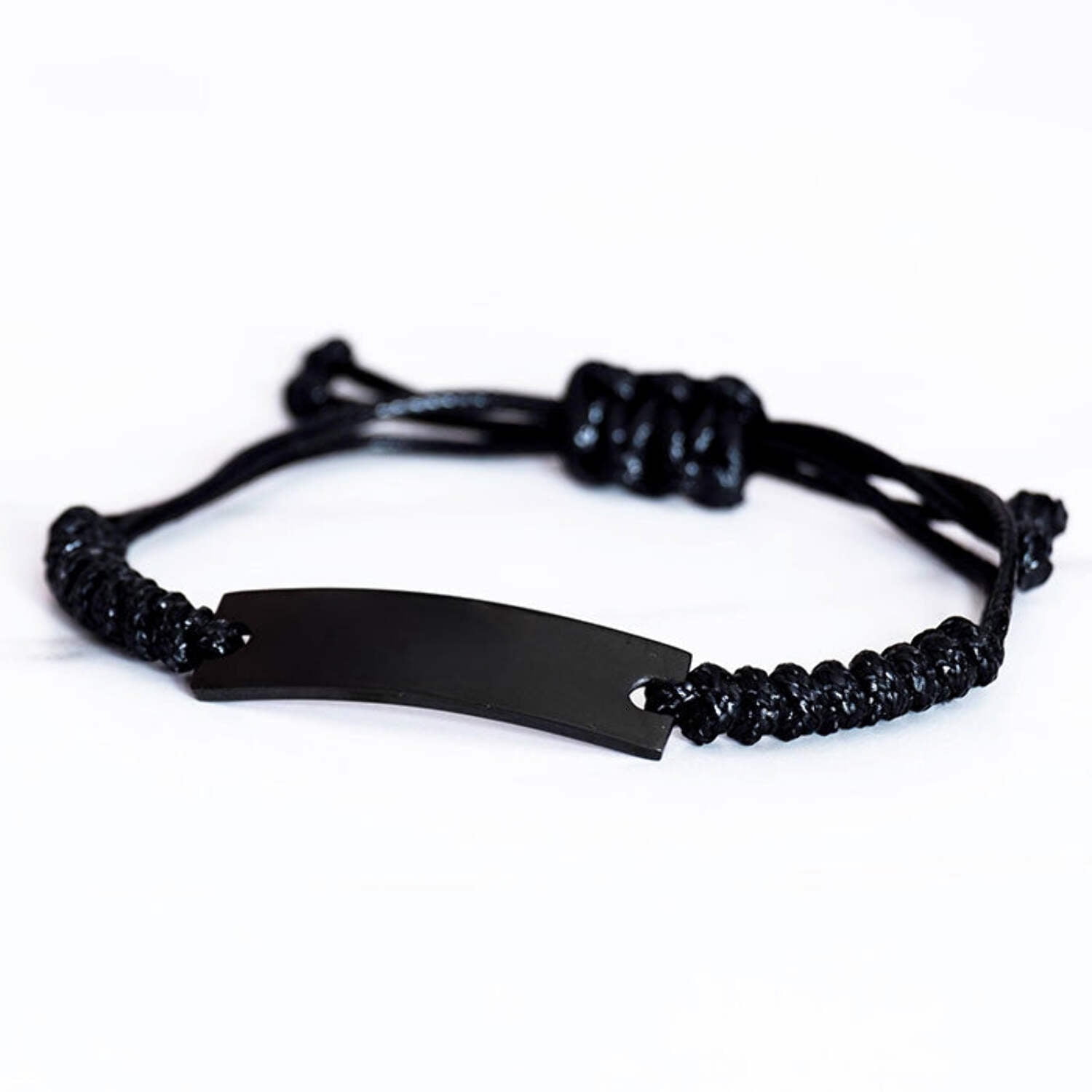 Gifts for Nanny, In a world where you can be anything, Appreciation Birthday Black Rope Bracelet for Men, Women, Friends, Coworkers
