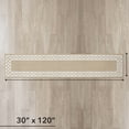 thumbnail image 4 of Washable Skid-Resistant Runner Rug, Trellis Border , Beige  and White , 30 " x 120", 4 of 9