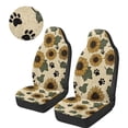thumbnail image 3 of Uorisanigo Car Seat Cover Front for Cars, Plush Flurry Sunflower Dog Paw Print Seat Covers for Cars, Soft and Comfortable Accessories for Auto Trucks Van SUV, 2 Packs, 3 of 7