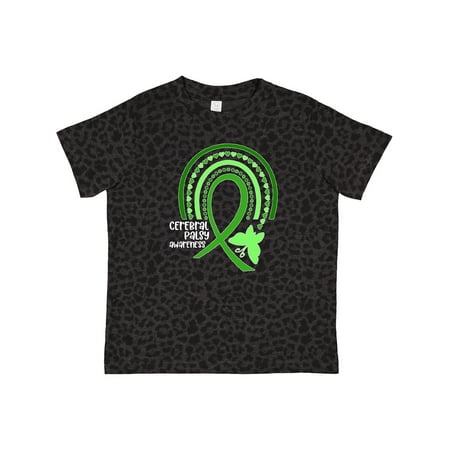

Inktastic Cerebral Palsy Awareness Ribbon Rainbow and Butterfly Gift Toddler Boy or Toddler Girl T-Shirt