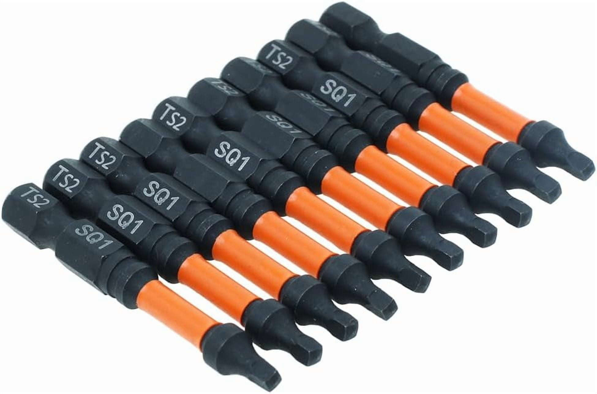 FRKSMD-10 Pack #1 Square Driver Bit 2 inch Long Square Impact Drill Bit for Pocket Hole Jig System SQ1 Bits
