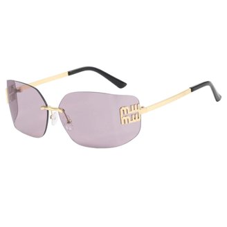Oversize Semi Rimless Goggle Shield Sunglasses Mirrored Lens  display picture 1