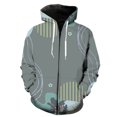 thumbnail image 1 of Sudadera con capucha y cremallera para hombre, diseño abstracto de hojas de plantas, estilo hip hop, ropa de calle de primavera, chaquetas de gran tamaño con capucha para adolescentes., 1 of 6
