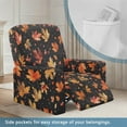 thumbnail image 3 of FKELYI Autumn Leaf Star Print Recliner Slipcover Stretch Fabric Reclining Chair Protector Covers with Pocket for Single Seat Lounge Armchair Anti-Dust Furniture Cover, 3 of 7