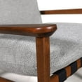 thumbnail image 5 of Grain Wood Furniture Solid Wood Mid Century Rocking Chair with Stone Gray Cushions, 5 of 6