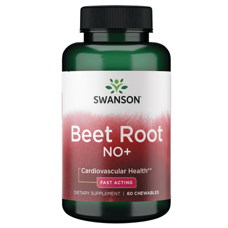 Swanson Beet Root No+ - Fast Acting See Label 60 Chewable Vegan Tablet