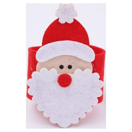 

8pcs Christmas Napkin Rings Napkin Holders Christmas Party Banquet Dinner Table Decor