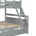 thumbnail image 5 of Harper & Bright Designs Twin over Full Bunk Beds with Trundle, Solid Wood Bunk Bed Frame with for Bedroom, Can be Convertible to 2 Beds, Gray, 5 of 15