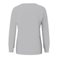 thumbnail image 5 of Kagetolytai Chandails pour Femmes Mode Décontractée Unie Manches Longues Col Rond Chandail Haut Blouse Chandails à Capuchon pour Femmes Gris m, 5 of 5