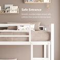 thumbnail image 6 of Honfach Metal Bunk Bed Full Over Full, Heavy Duty Metal Bed with Ladder and High Guardrail, Under-Bed Storage Space, No Box Spring Needed, Noise Free,White, 6 of 9