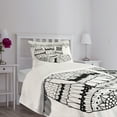 thumbnail image 3 of Ambesonne Sloth Quilted Bedspread Set 2 Pcs, Sloth, Twin Size, Black White, 3 of 5