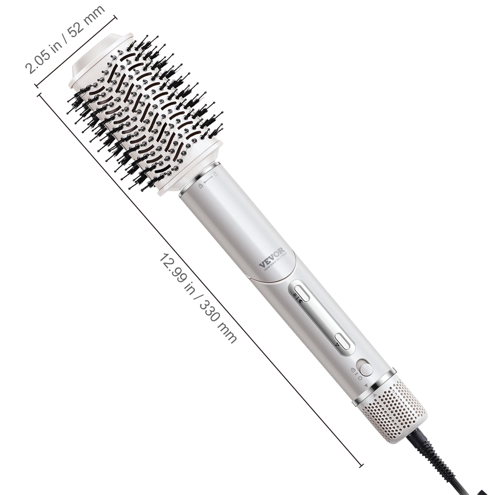 VEVOR Hair Styler Dryer Brush, 7-in-1 Professional Multi Styler, 110,000RPM High-Speed Hot Air Styler with Brushless Motor, 2 Auto-Wrap Curler, 3 Brushes & 3 Nozzle, 90° Folding Design