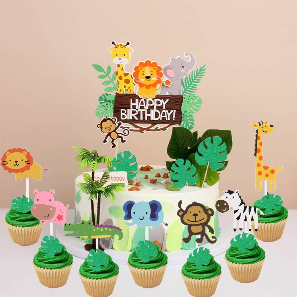 Animal Happy Birthday Cake Topper Cupcake Topper Cake Decor Party Supplies  Decor for Kids Adults Cartoon Animal Theme Birthday Party Baby Shower  Wedding Video Game Cupcake Topper Cupcake Toppers Party Supplies vtorma.ua