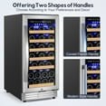 thumbnail image 6 of Tittla 15 inch Wine Refrigerators Cooler,30 Bottle Freestanding & Built-in for Home Bar, Apartment, 6 of 16