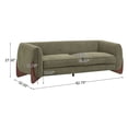 thumbnail image 2 of 82.75Inches Boucle Sherpa Sofa,Olive Green, 2 of 9