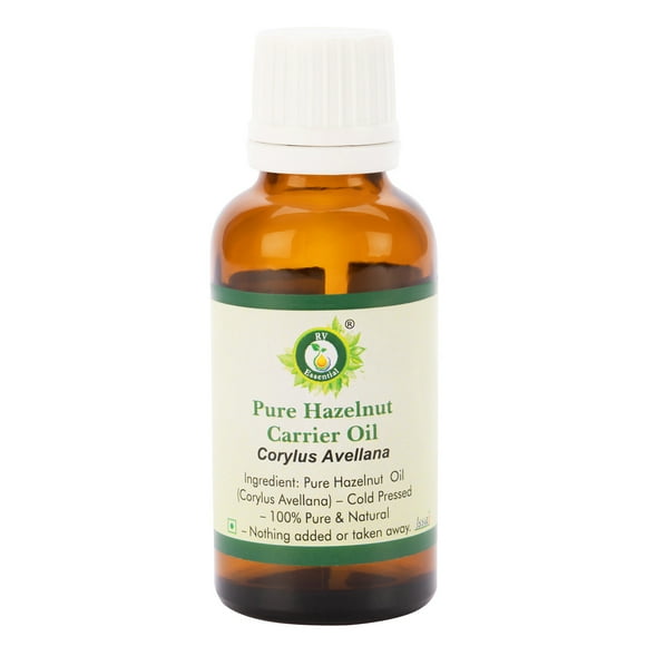 Hazelnut Oil Corylus Avellana For Skin Unrefined For Body For Hair For Face Pure Natural Cold Pressed 5ml 0.169oz By R V Essential