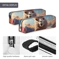 thumbnail image 4 of Haiem Fluffy Alpaca Mountain Meadow Print Leather Pencil Case Art Supplies Case Zipper Pencil Pouch Stationery Storage Pencil Bag, 4 of 7