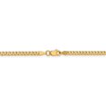 thumbnail image 3 of Solid 14k Yellow Gold 2.3mm Beveled Curb Cuban Chain Bracelet - with Secure Lobster Lock Clasp 8", 3 of 5