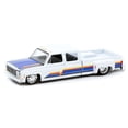 thumbnail image 2 of Camion Chevrolet Cheyenne Super 30 Dual Blanc 1975 avec Capot Bleu et Rayures Édition Limitée 1/64 Voiture Modèle Moulée sous Pression par M2 Machines, 2 of 3