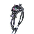 thumbnail image 4 of QQTDFG Gorgeous Mystic Topaz Silver Ring Wedding Women Rings Jewelry Gifts Size 6-10-11-Black, 4 of 6