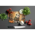 thumbnail image 3 of White English Bulldog Fall Glass Cutting Board Large, 3 of 5