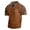 Coffee2, variant on Corduroy Short Sleeve Shirt for Everyday Casual Wear with Raglan Sleeves and Stand Collar Loose Fit Outdoor Autumn Style T Shirt