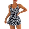 thumbnail image 1 of YDLCAFD Easter Women's Fresh Printed Quick Drying Strap Bikini Split Swimsuit, 1 of 7