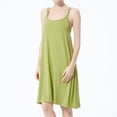 thumbnail image 3 of SWSMCLT Women's Cotton Nightgown Plus Size Sleeveless Summer Loungewear Soft Comfy Camisole Night Lounge Dress Cami Pajama Sleep Sleepwear Avocado 3X, 3 of 5