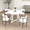 White, variant on Stylish and Sturdy Dining Solution - Contemporary Round Table Set for Family Gatherings, Offering Comfort and Elegance