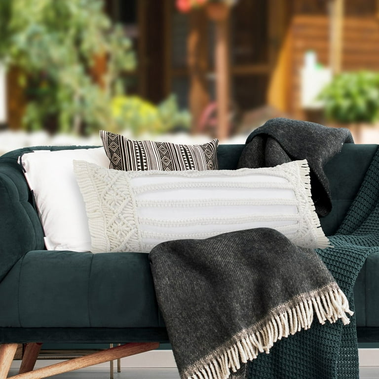 Desert Fields Handmade Macrame Indoor Outdoor Lumbar Pillow Walmart